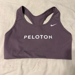 Nike Peloton Dri Fit Racerback Sports Bra in Purple